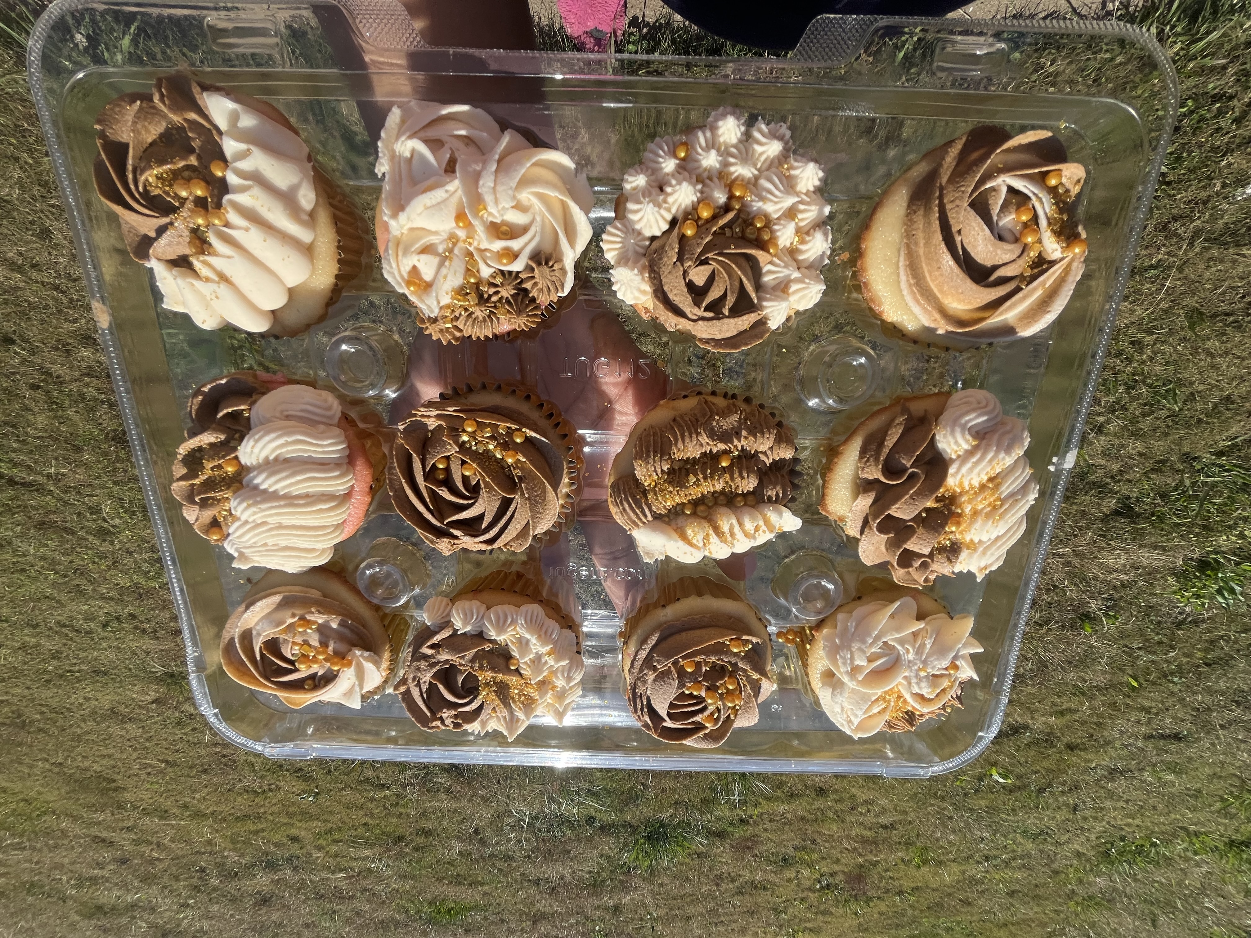 Custom, Brown Colored Cupcakes